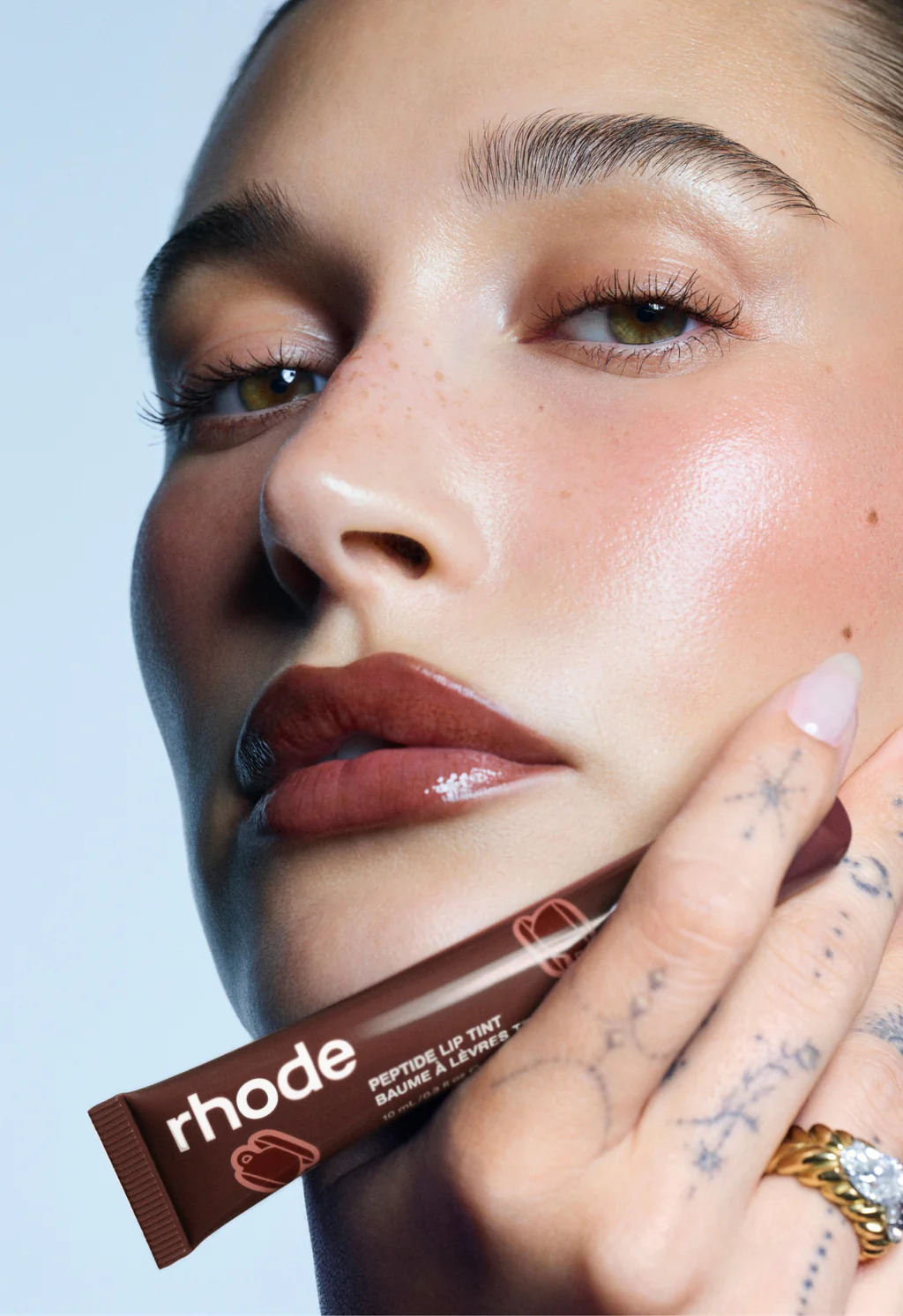 NEW ЛІМІТОВАНИЙ ароматизований тінт для вуст із пептидами RHODE ESPRESSO RICH BROWN Scented Peptide Lip Tint THE TINTED LIP LAYER